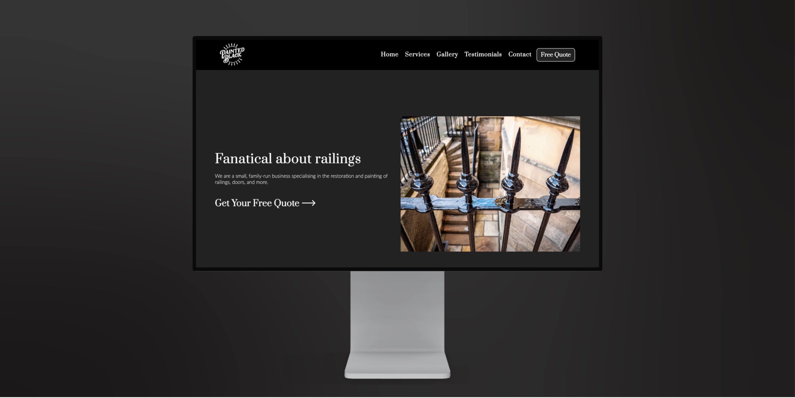 Responsive web design for Edinburgh's Painted Black