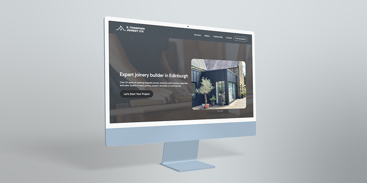 Custom website design for a small business